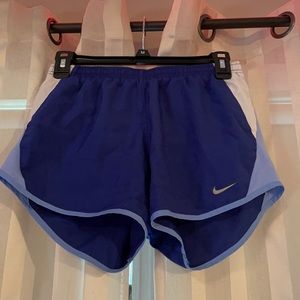 Blue nike athletic shorts